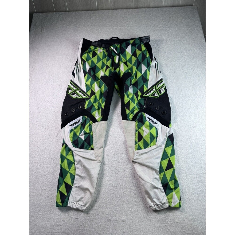 Fly Racing Kinetic Motocross Paintball Pants Adult Size 40 Green Black White